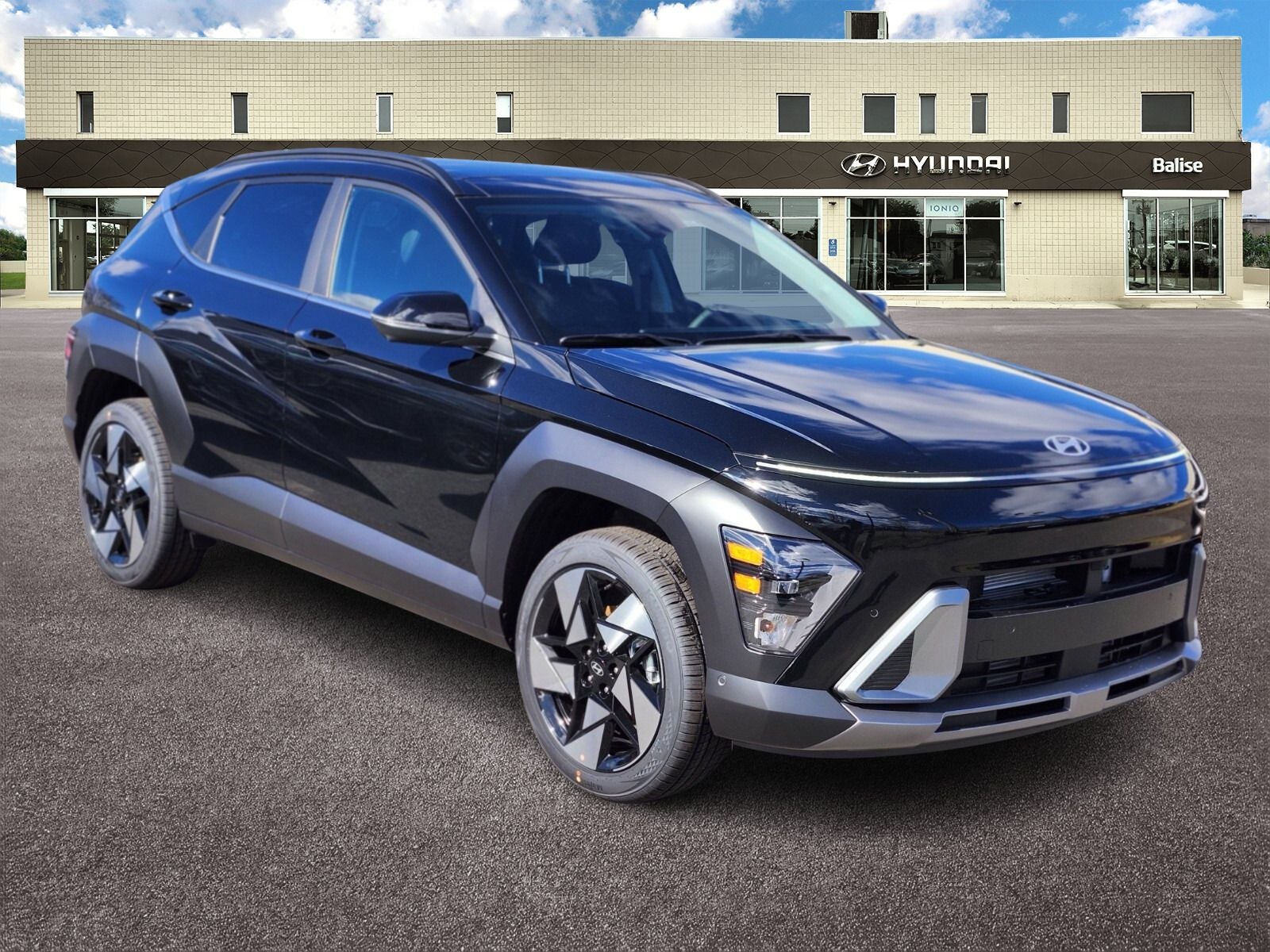2026 Hyundai KONA Limited in Abyss Black Pearl — front three-quarter view