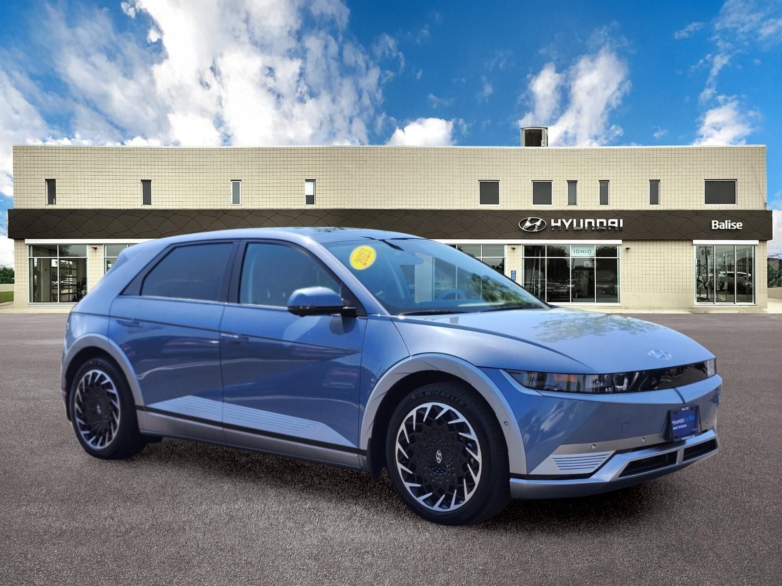 2023 Hyundai IONIQ 5 Limited in Lucid Blue — front three-quarter view