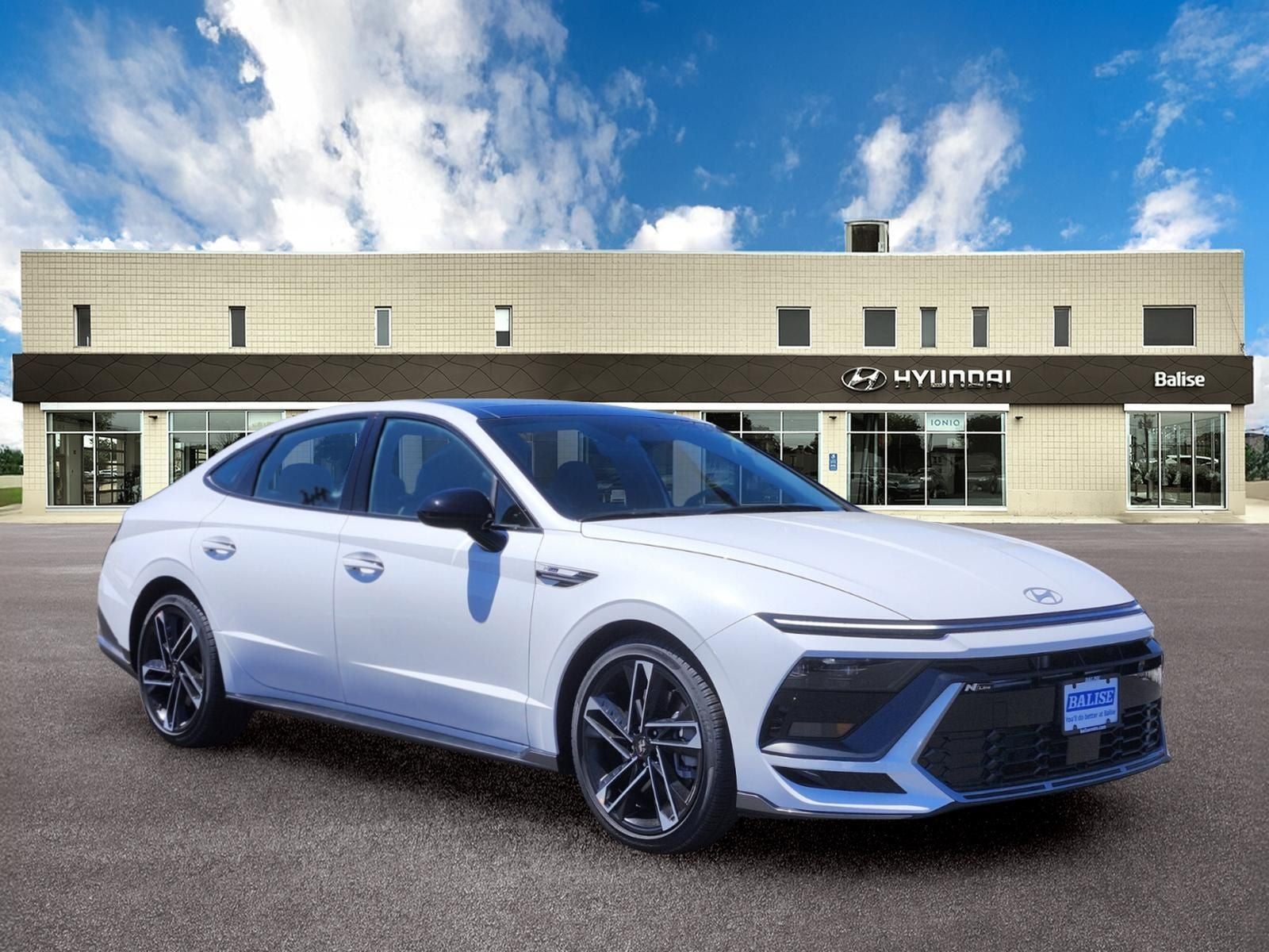 2026 Hyundai SONATA N Line in Serenity White — front three-quarter view