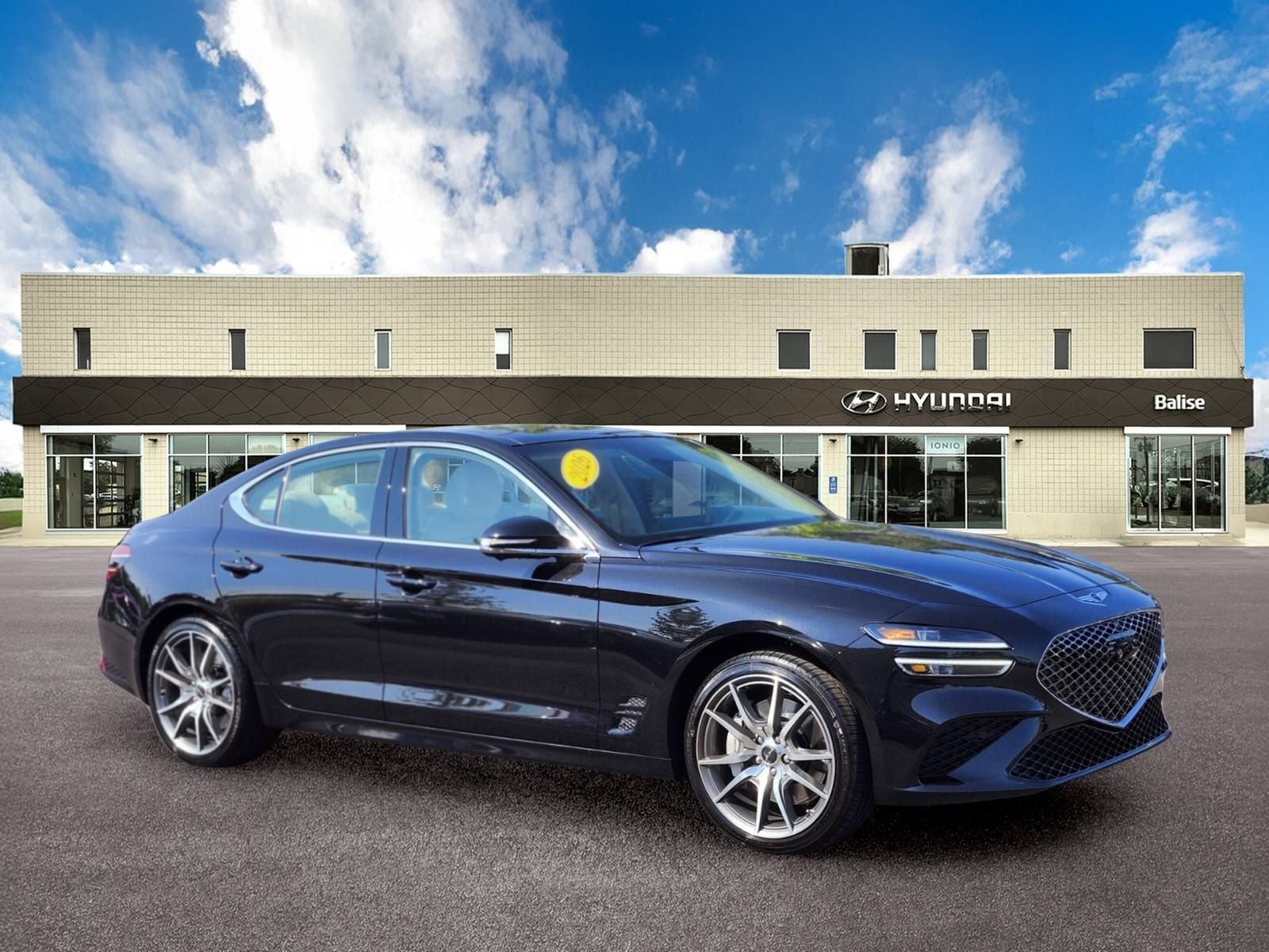 2026 Genesis G70 2.5T Prestige AWD in Vik Black — front three-quarter view